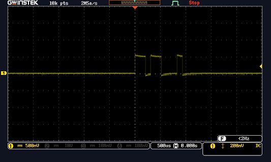 Oszilloskop-Messkurve eines digitalen Signals