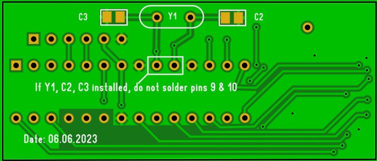 PCB-Layout mit Bestückungshinweis
