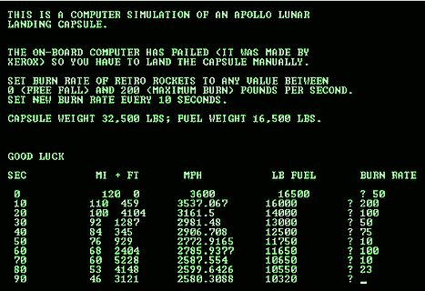 Computer Simulation Apollo Lunar Landing
