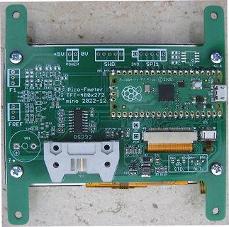 Pico-Fmeter TFT-Leiterplatte mit Raspberry Pi Pico Anschluss