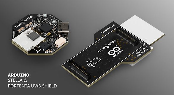 Arduino Stella und Portenta UWB Shield Produktrender