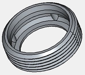 3D-Modell eines Gewinderinges