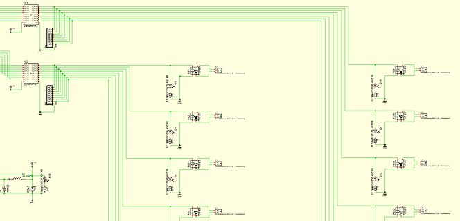 Schaltplan mit ICs, Dioden und Relais