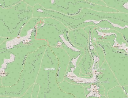 Topografische Karte mit Wanderwegen