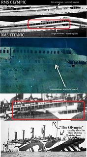 Vergleich RMS Olympic und RMS Titanic Verschwörungstheorie