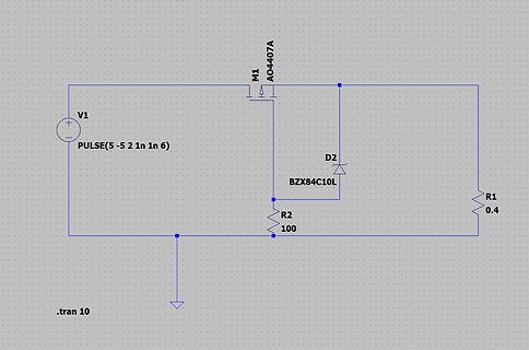 Schaltplan einer Transistorschaltung mit Zenerdiode