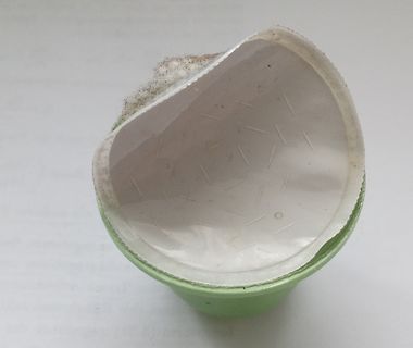 Innenansicht einer Verpackung oder eines Behälters