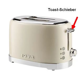 Toaster mit Pfeilmarkierung