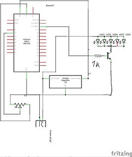 Schaltplan mit Arduino Nano und LEDs