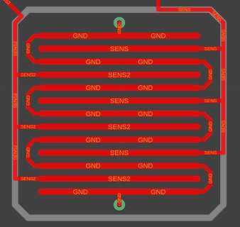 PCB-Layout einer Leiterbahnstruktur