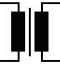 Schaltplansymbol eines Transformators