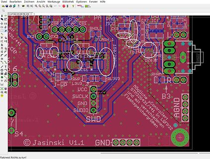 Leiterplatten-Layout einer STM32G431 Platine