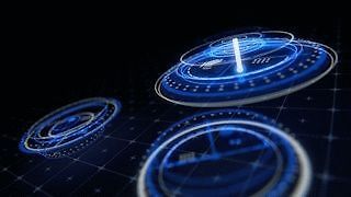 Abstrakte digitale Hologramm-Grafiken