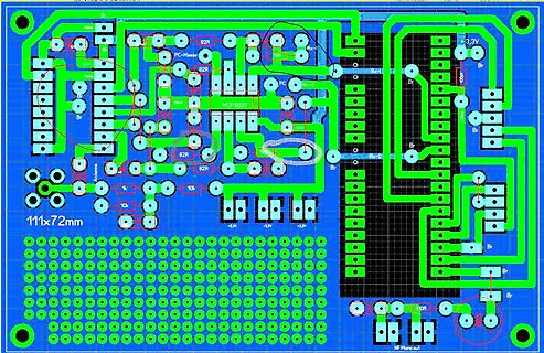 Leiterplatten-Layout einer Elektronikschaltung