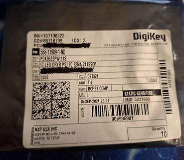 DigiKey Etikett für LED-Treiber IC