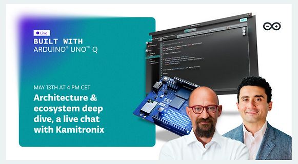 Werbebanner für Arduino Uno Q Live Chat