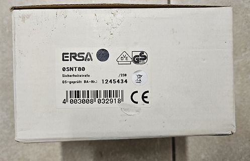 Verpackung eines Ersa Sicherheitstransformators