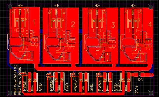 PCB-Layout einer Leistungselektronik-Schaltung