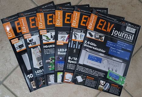 Stapel von ELV Journal Zeitschriften