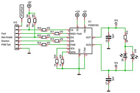 Schaltplan mit IFX9201SG Treiber-IC