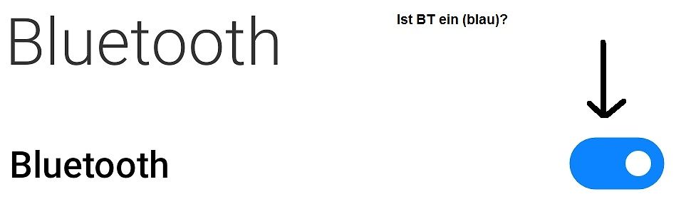 Textbild mit Bluetooth-Schalter