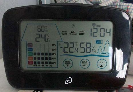 Display eines Wetterstations-Geräts