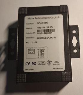Moxa Technologies NPort 5210 Seriennummer und IP-Adresse