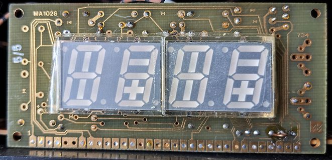 Zwei-stelliges 7-Segment-Display auf Leiterplatte