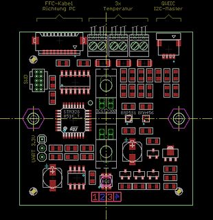 PCB-Layout eines Mikrocontroller-Boards