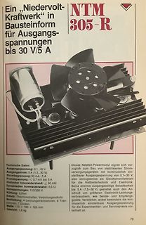 Produktseite eines Niedervolt-Kraftwerks NTM 305-R