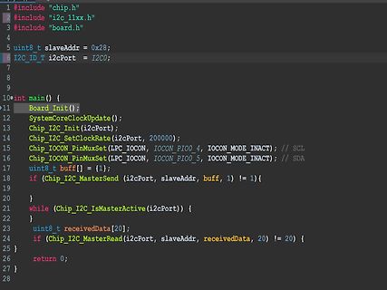 C-Programmcode für I2C-Kommunikation