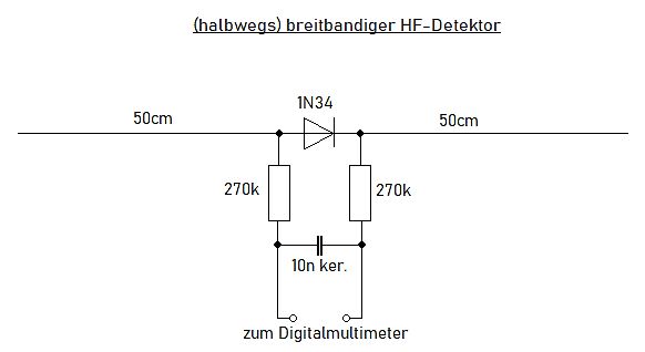 Schaltplan eines HF-Detektors
