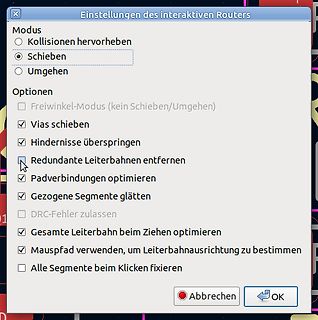 Einstellungen eines interaktiven Routers