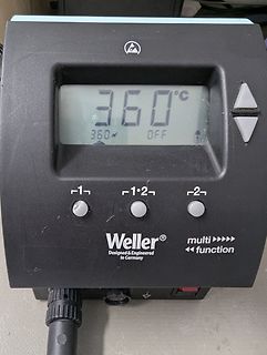 Display einer Weller Lötstation