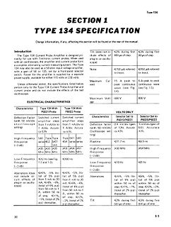 Datenblatt Spezifikation Type 134 Current Probe