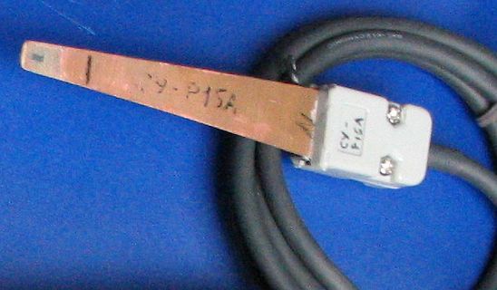 Messfühler mit Kupferstreifen und Kabel