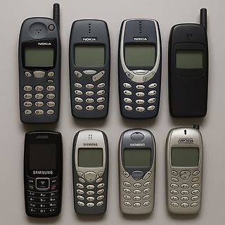 Alte Mobiltelefone von Nokia, Siemens und Samsung