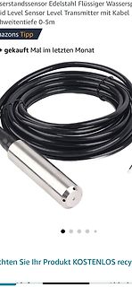 Drucksensor mit Kabel für Flüssigkeiten
