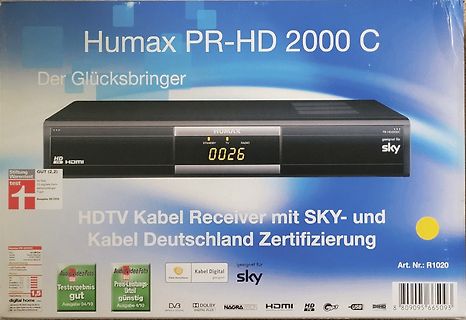 Verpackung eines Humax PR-HD 2000 C Receivers