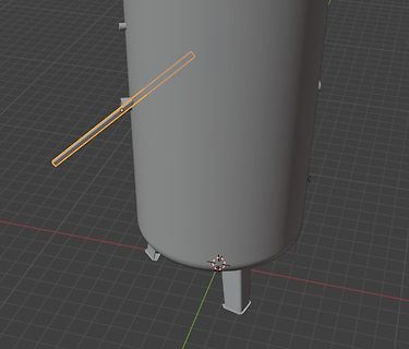 3D-Modell eines zylindrischen Behälters