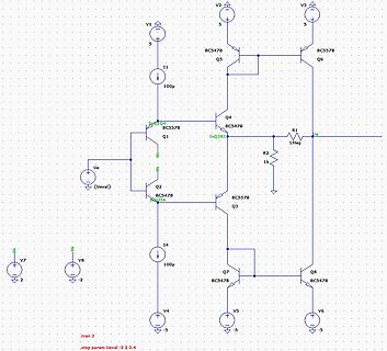 Transistorschaltung mit BC547B und BC557B Transistoren