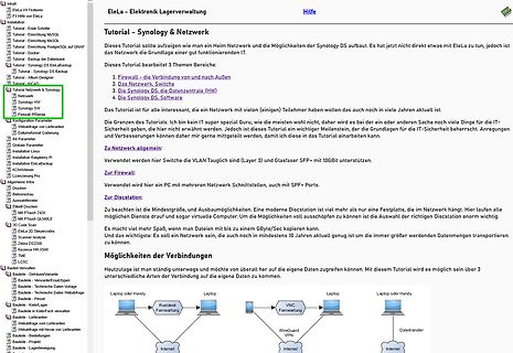 Tutorial zu Synology und Netzwerk in Elele Lagerverwaltung