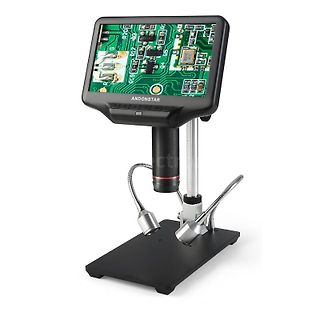Mikroskop mit Display und Beleuchtung