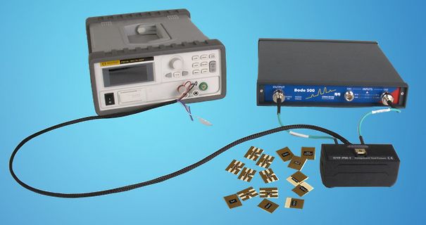 Messaufbau mit Bode 500 Impedanzanalysator und Sensoren