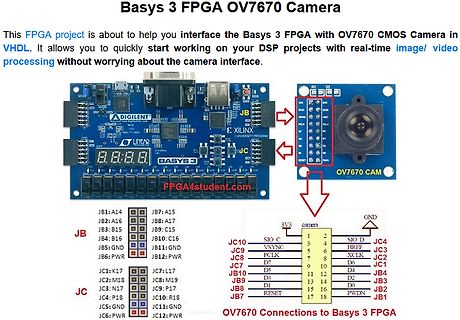 Basys 3 FPGA OV7670 Kamera Projektübersicht