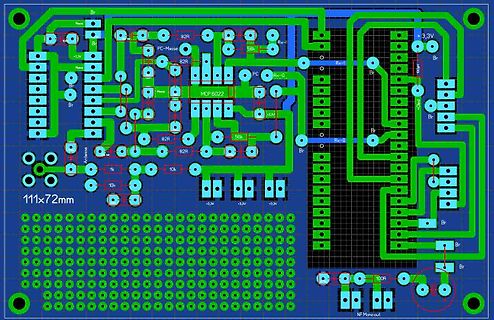 PCB-Layout einer Leiterplatte