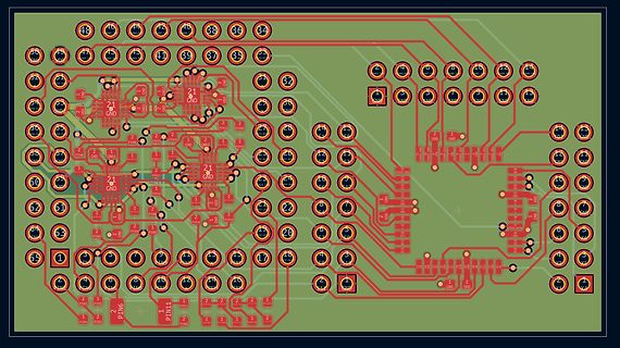 Leiterplatten-Layout einer Pin-Matrix