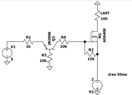Schaltplan mit Transistor und MOSFET