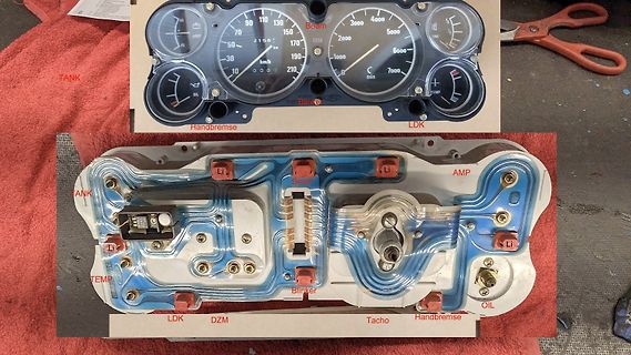 Auto Armaturenbrett und Leiterplatte