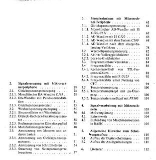 Inhaltsverzeichnis eines technischen Dokuments
